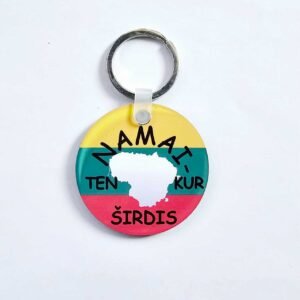 Raktų pakabukas „MDF namai ten kur širdis”