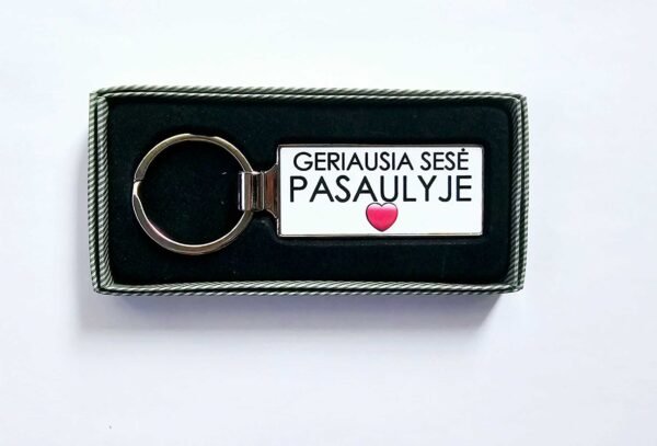 Raktų pakabukas "Geriausia sesė pasaulyje"